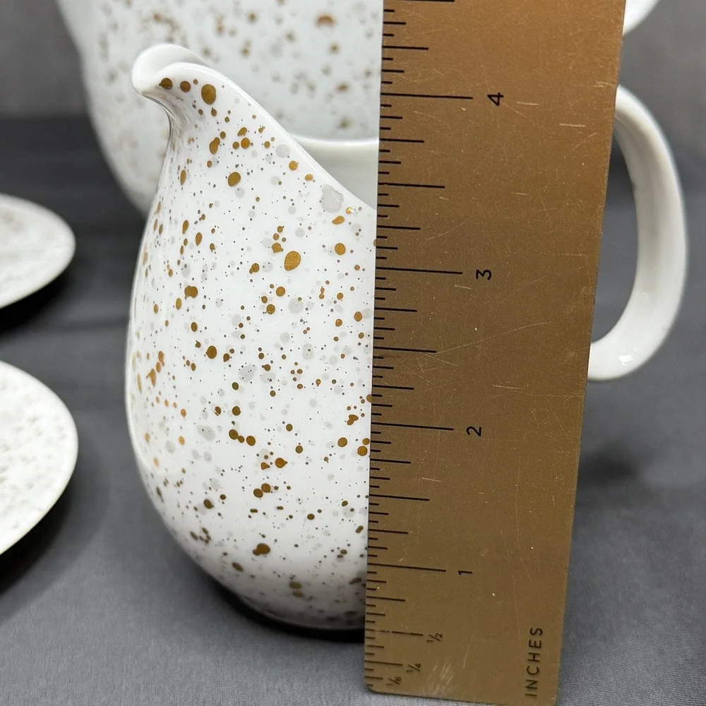 Vintage 1950s Raymond Loewy Rosenthal Continental China Spatter Coffee Set 14pc